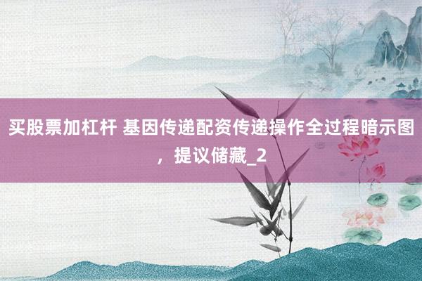买股票加杠杆 基因传递配资传递操作全过程暗示图，提议储藏_2