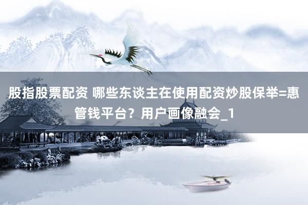 股指股票配资 哪些东谈主在使用配资炒股保举=惠管钱平台？用户画像融会_1