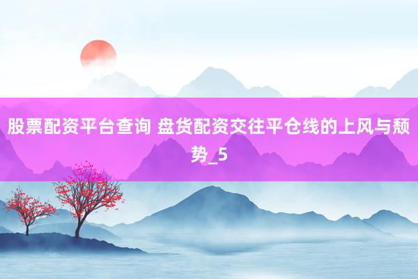 股票配资平台查询 盘货配资交往平仓线的上风与颓势_5