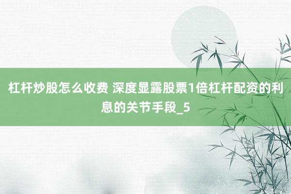 杠杆炒股怎么收费 深度显露股票1倍杠杆配资的利息的关节手段_5